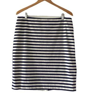 Talbots skirt size 14 blue and white